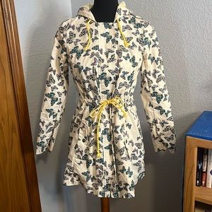 ModCloth Butterfly Print Cotton  Spring Jacket